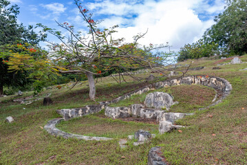 Tombe du cimetière Bukit Cina à Malacca, Malaisie
