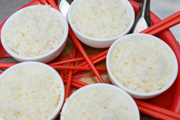 Happy Chinese New Year with cooked rice