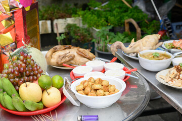Chinese New Year, a celebration of ancestors and gods with food and drink