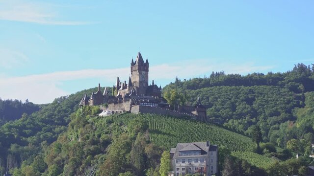 German castle Cochem at moselle