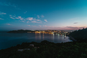 Cheung Chau island at sunset moment