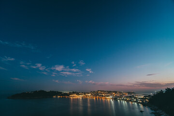 Cheung Chau island at sunset moment