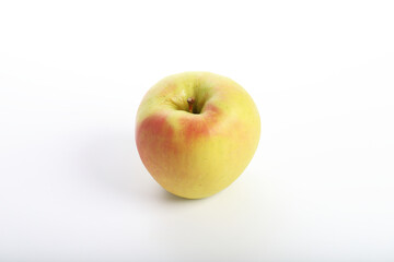 Red yellow apple isolated in white background