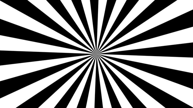animation of sunbeams, sunlight turning on a radius of black color