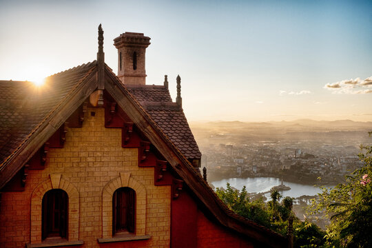 Vue de Tananarive du Palais de la Reine, Madagascar