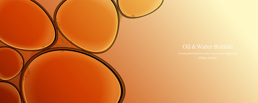 oil drops on a water surface abstract background.