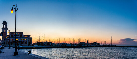 Sunset over The Molo Audace, Trieste