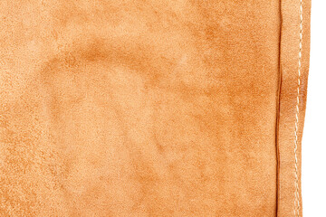 Piece of brown leather, back side