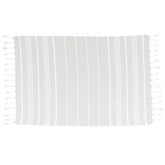 Beach fashion Turkish towels isolated cutout on white background with striped patterns