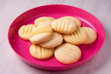 Condensed milk cookies to bake with kids.