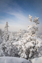 Winter landscape in the Ural Mountains