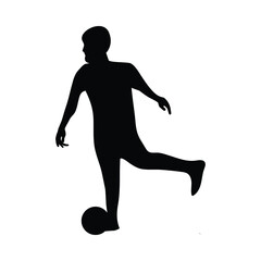 Fototapeta na wymiar Soccer, Football Silhouette Vector Design Illustration