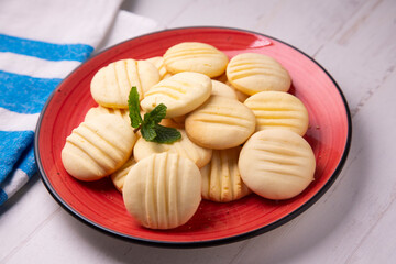 Condensed milk cookies to bake with kids.
