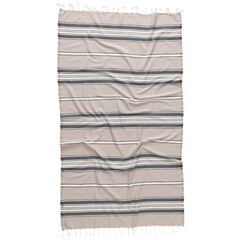 Beach fashion Turkish towels isolated cutout on white background with striped patterns
