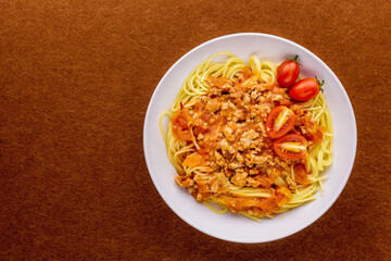 Spaghetti with Minced Pork Tomato Sauce