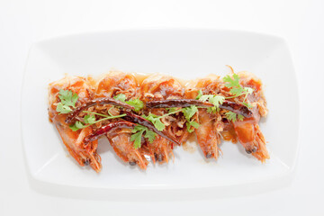 Fried prawn with garlic