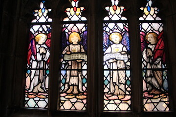 stained glass window in church