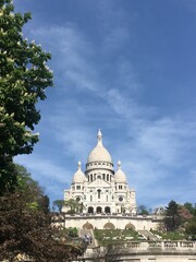 Sacre Coeur Cathedral on a sunny day, Paris, France