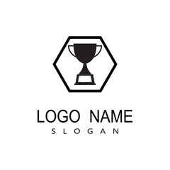 Trophy cup vector icon winner symbol