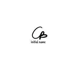 CB C B Initial Handwriting or Handwritten Logo for Identity. Logo with Signature and Hand Drawn Style.