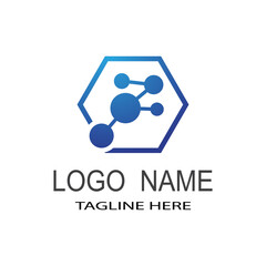 Molecular structure chemical atoms vector illustration