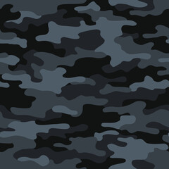 Camouflage texture seamless pattern. Abstract modern military camo background for fabric and fashion textile print. Vector illustration.