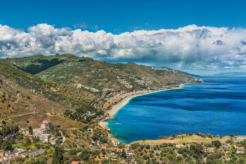 Fototapeta na wymiar Bucht von Letojanni, Sizilien