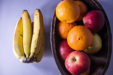 bananas with other types of fruit on the table