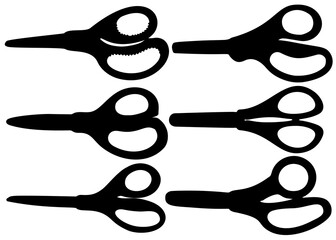 Childrens scissors in a set.