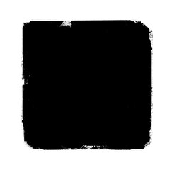 Watercolor sqaure on white background