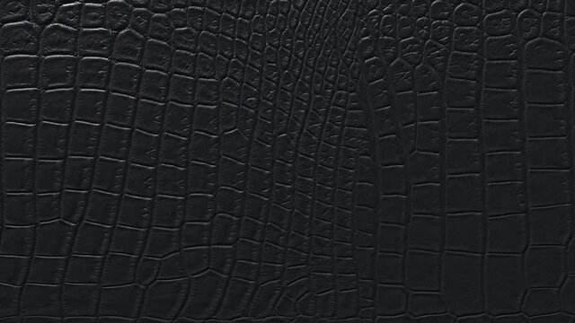 Black crocodile skin texture. Natural crocodile skin background close. 3D-rendering