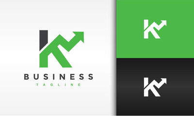 initial K graphic arrow logo