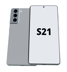3d render of a smartphone on a white background