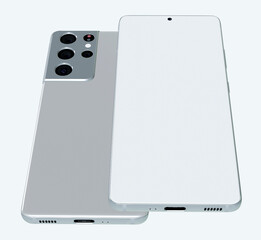 3d render of a smartphone on a white background