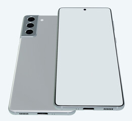 3d render of a smartphone on a white background