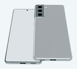 3d render of a smartphone on a white background