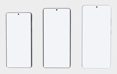 3d render of a smartphone on a white background