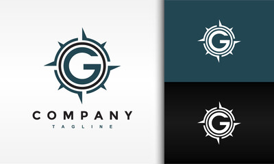 initials G compass logo