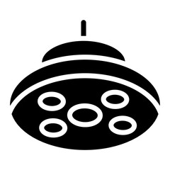 Editable solid design icon of operating room lights icon