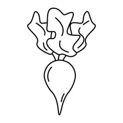 Badge  beetroot. Vector, eps