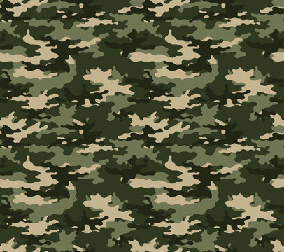 
Camouflage vector texture light green pattern, stylish street design