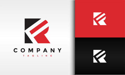 monogram letter RF logo
