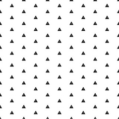 Square seamless background pattern from black warning symbols. The pattern is evenly filled. Vector illustration on white background