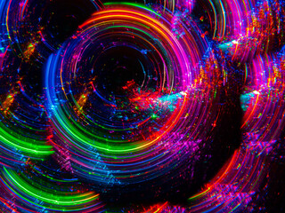 Obraz premium beautiful lightings flames digital, art background illustration