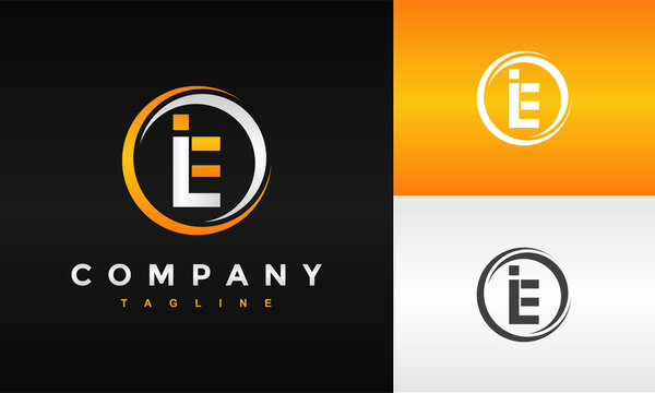 monogram letters IE logo
