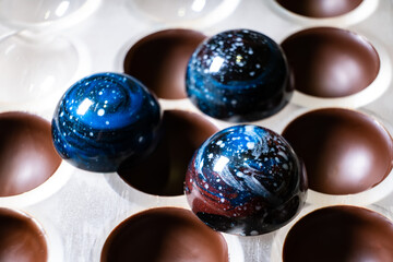 handmade chocolates and sweets in the making