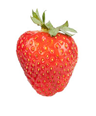 Fresh strawberry isolated on the white background. Different object or view from a different angle in the portfolio.