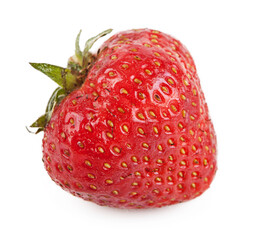 Fresh strawberry isolated on the white background. Different object or view from a different angle in the portfolio.