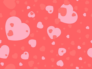Hearts seamless pattern for Valentine's day. For printing on paper, advertising materials and fabric. Vector illustration