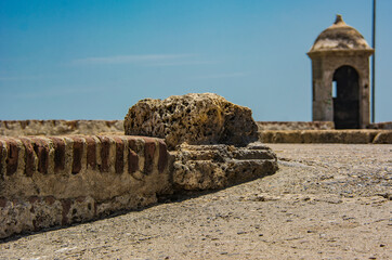 View of a sector of Cartagena in Colombia. Wonderful walled city full of history and charm....